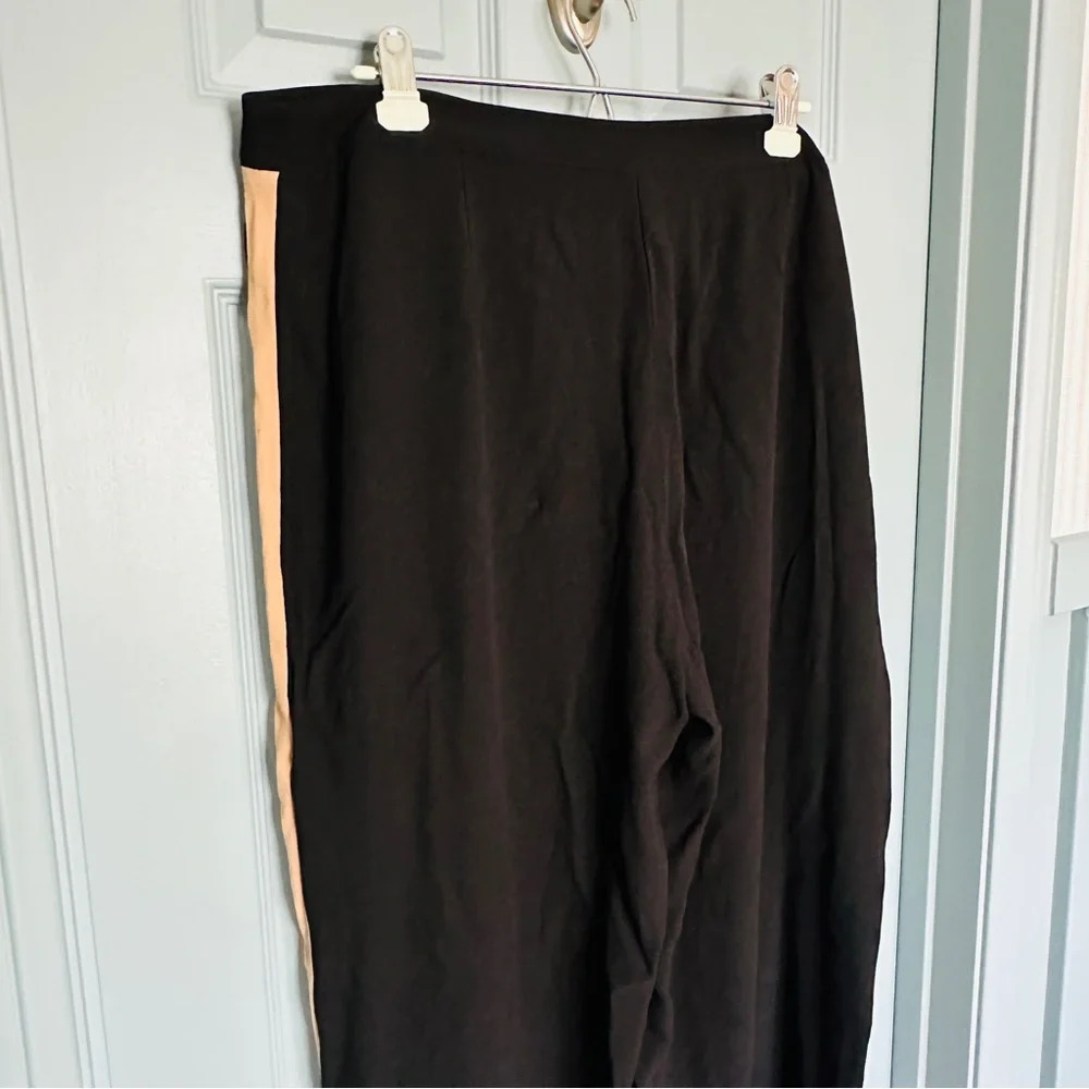 Eileen Fisher Women’s 100% Silk Georgette Black Wide Leg Pants - Picture 15 of 16